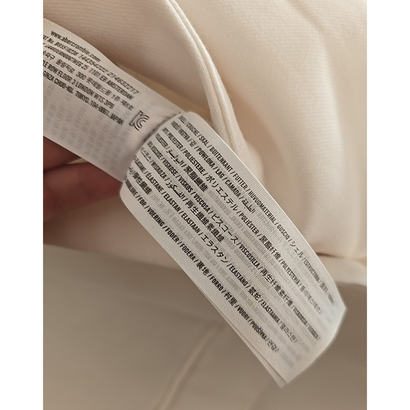 Abercrombie & Fitch Beige One-Button Formal Business Coat Suit Womans Size 2XL - Picture 4 of 5